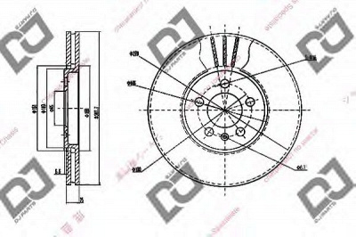DJ PARTS bd1847 -  Тормозной диск